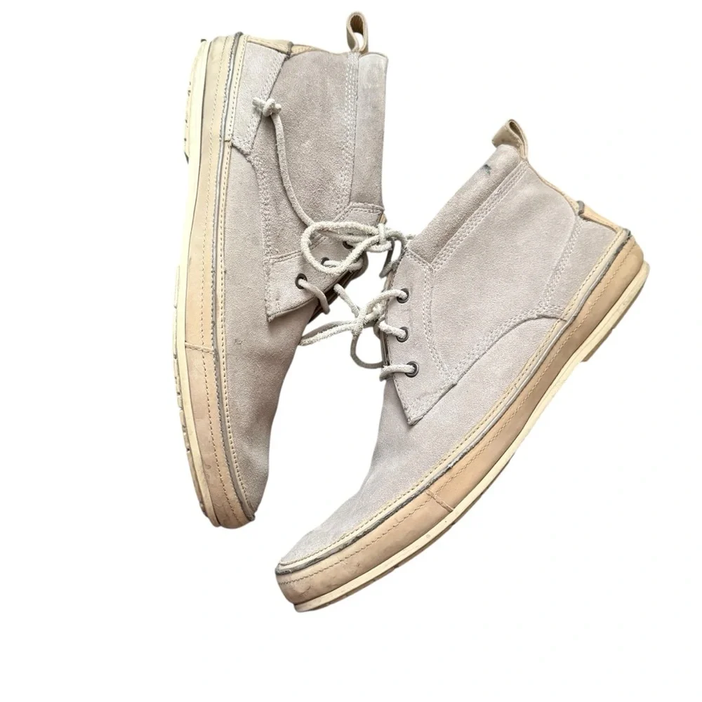 John Varvatos mid top grey star USA hipster Chukka Boots suede lace up men’s 8.5